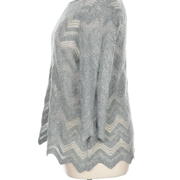 Travelers by Chico's Sz 3 (XL) Semi-Sheer Zig-Zag Hem Pullover Sweater - Picture 5 of 11